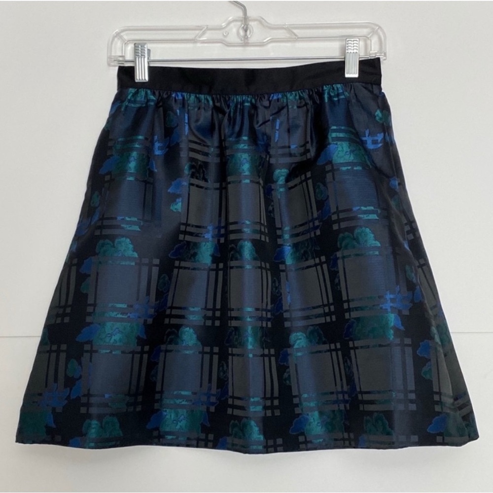 J. Crew Elegant Blue and Black Women's Mini Skirt size 2P - Picture 8 of 10